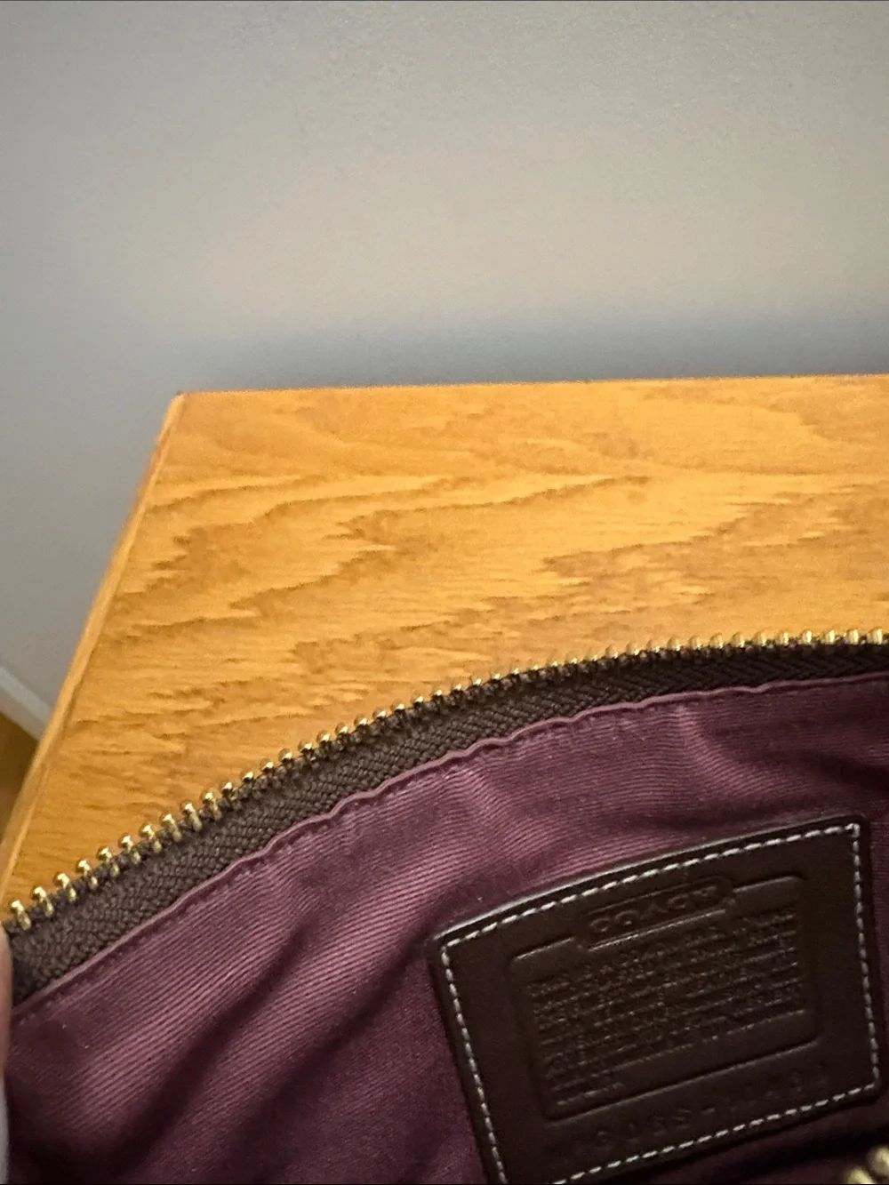 Coach Patchwork Crossbody in Brown, Pink & Gold Accents